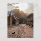 Rural Riverside Village am Mekong River, Laos Postkarte (Vorderseite)