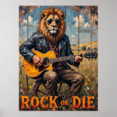 Rural Rockstar: Löwe auf Rädern Poster (Vorne)