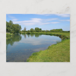 Rural Summer River Postcard Postkarte