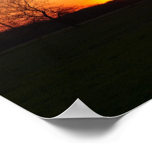 Rural Sunset Poster (Ecke)