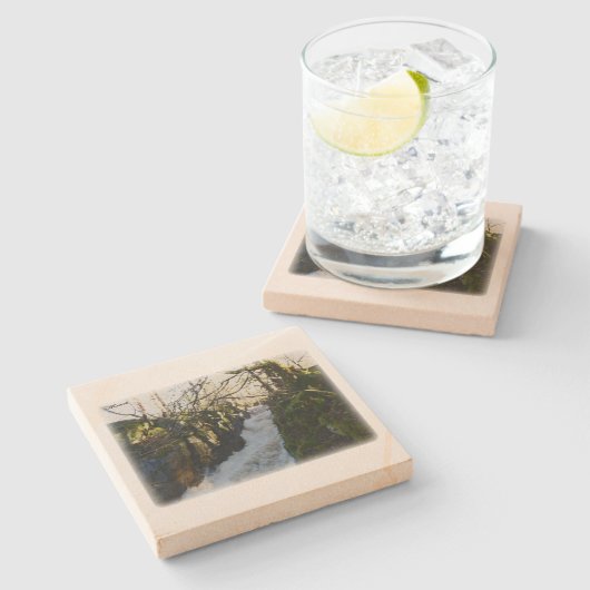 Rural Sweden March Steinuntersetzer (Seitenansicht)