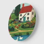 Rural town große wanduhr (Winkel)