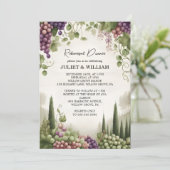 Rural Wood Frucht Ivy Weinberg Probe Abendessen Einladung (Stehend Vorderseite)