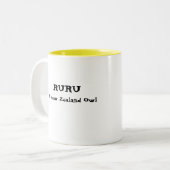 RURU, eine Neuseeland-Eulen-Tasse Zweifarbige Tasse (Vorderseite Links)