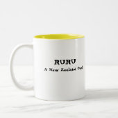 RURU, eine Neuseeland-Eulen-Tasse Zweifarbige Tasse (Links)