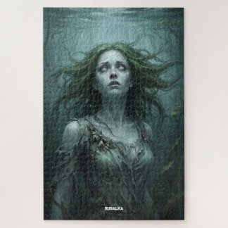 Rusalka schwebt in einem stehenden Teich Puzzle