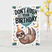 Rush Dein Geburtstag nicht Karte (Gelbe Blume)