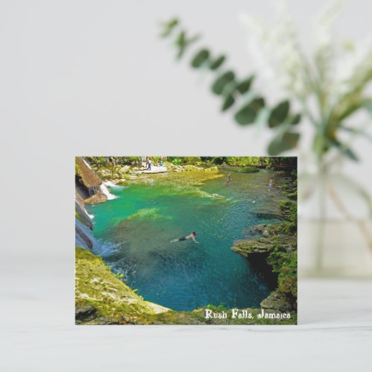 Rush Falls, Jamaika Postkarte (Stehend Vorderseite)