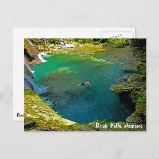 Rush Falls, Jamaika Postkarte (Vorne/Hinten)