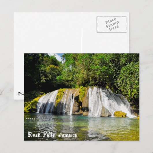 Rush Falls, Jamaika Postkarte (Vorne/Hinten)