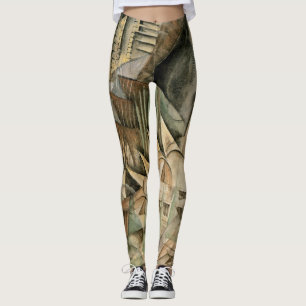 Rush Hour, New York von Max Weber, Vintage Kubismu Leggings