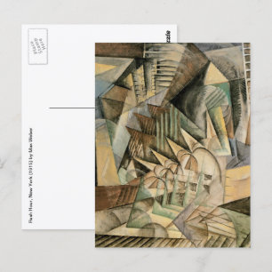 Rush Hour, New York, von Max Weber, Vintager Kubis Postkarte