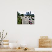 Rush-Hour-Verkehr in Chicago Poster (Küche)