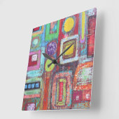Rush Hour Wall Clock Quadratische Wanduhr (Winkel)