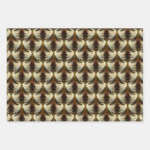 Rush Iris Crane Birds Gold Ivory Set Geschenkpapier Set (Vorderseite 2)