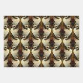 Rush Iris Crane Birds Gold Ivory Set Geschenkpapier Set (Vorderseite)