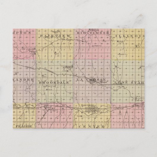 Rush Landkreis, Kansas Postkarte (Vorderseite)