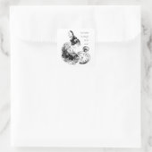 Rush mich nicht, Last Minute, Late Fun Rabbit Quadratischer Aufkleber (Tasche)