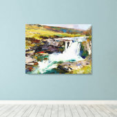 "Rush of the Dales" - Eine Yorkshire-Landschaft Leinwanddruck (Insitu (Holzboden))