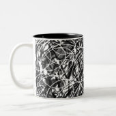 Rush of Time Abstract Art Zweifarbige Tasse (Links)