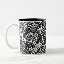 Rush of Time Abstract Art Zweifarbige Tasse