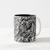 Rush of Time Abstrakte Kunst Zweifarbige Tasse (VorderseiteRechts)