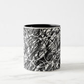 Rush of Time Abstrakte Kunst Zweifarbige Tasse (Mittel)