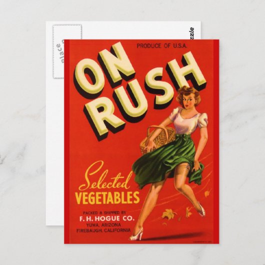 Rush Postkarte (Vorne/Hinten)