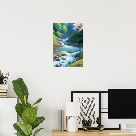 Rushing Mountain Stream Poster (Heimbüro)
