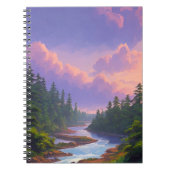 Rushing River and Pine Forest Notizblock (Vorderseite)