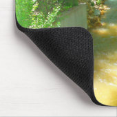Rushing River under Trees Mousepad (Ecke)