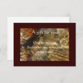Rushing Water Gift Certificate (Vorne/Hinten)