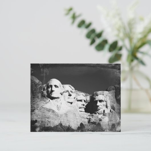 Rushmore B&W Postkarte (Stehend Vorderseite)
