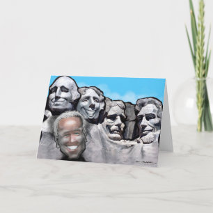 Rushmore mit Biden Card Karte
