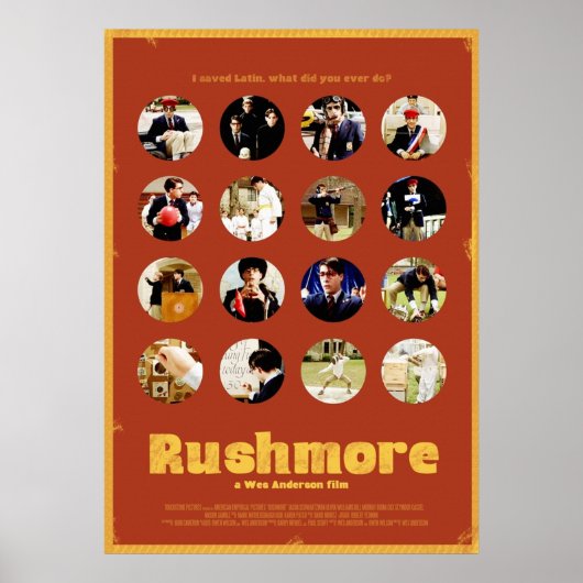 Rushmore mit den vielen Gesichtern von Max Fischer Poster (Vorne)