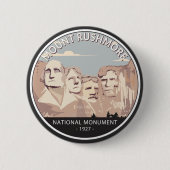 Rushmore National Monument Retro Circle Button (Vorderseite)
