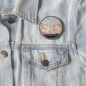 Rushmore National Monument Retro Circle Button (Beispiel)