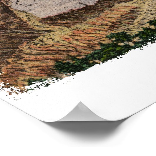 Rushmore Painted Canvas Print Poster (Ecke)