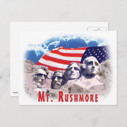 Rushmore Postkarte (Vorne/Hinten)