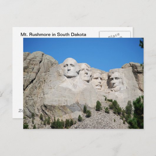 Rushmore Postkarte (Vorne/Hinten)