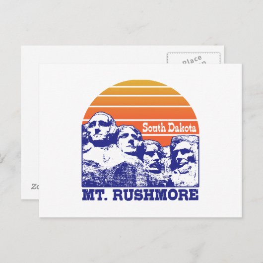 Rushmore Postkarte (Vorne/Hinten)