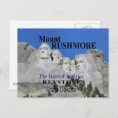 Rushmore Postkarte (Vorne/Hinten)