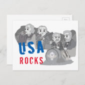 Rushmore Rock Band Postkarte (Vorne/Hinten)