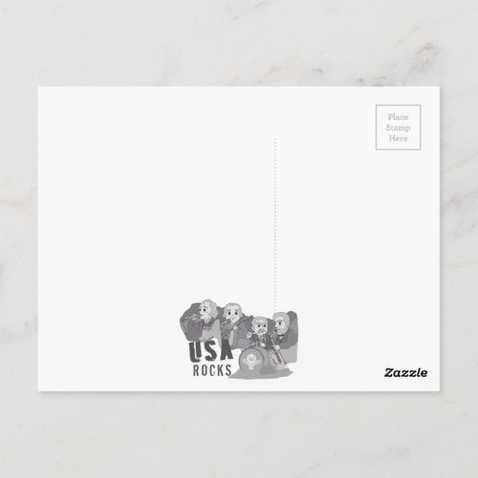 Rushmore Rock Band Postkarte (Rückseite)