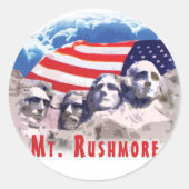 Rushmore Runder Aufkleber (Vorderseite)