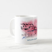Rushmore South Dacota National Memorial Zeichn Co Kaffeetasse (Vorderseite Links)
