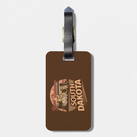 Rushmore South Dakota Gepäckanhänger (Rückseite vertikal)