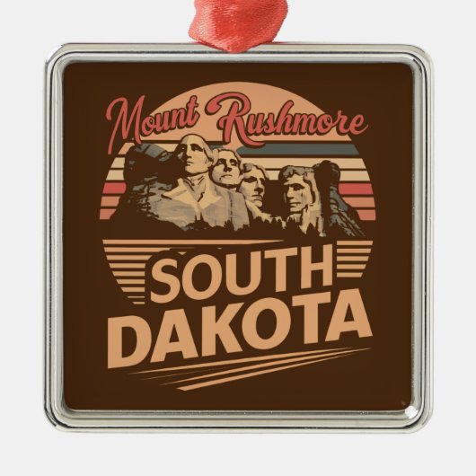 Rushmore South Dakota Ornament Aus Metall (Vorne)