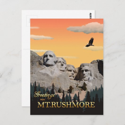 Rushmore, South Dakota Postcard Postkarte (Vorne/Hinten)