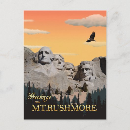 Rushmore, South Dakota Postcard Postkarte (Vorderseite)